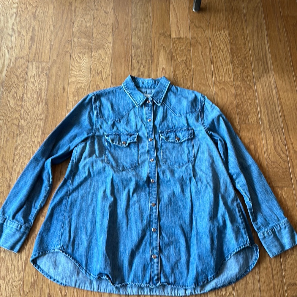 Denim maternity long sleve